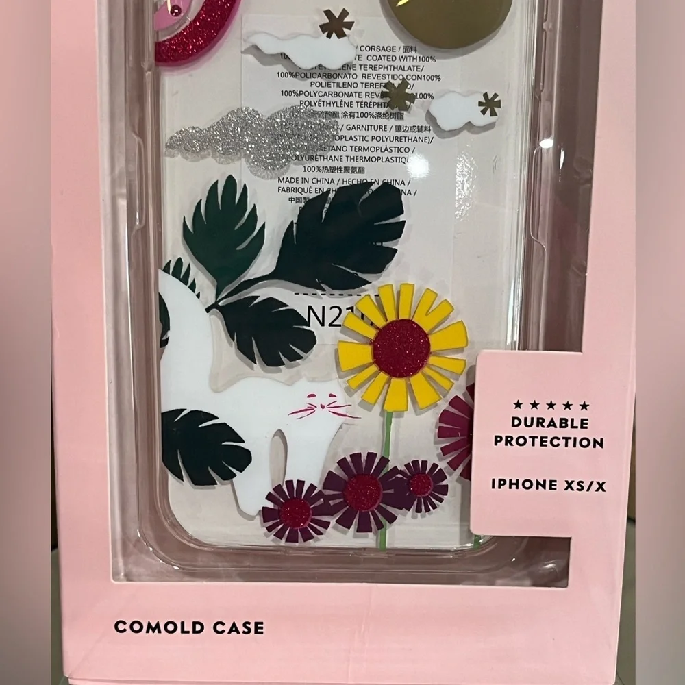 kate spade Glitter Garden Cat iPhone Case for iPhone XS/X, new!
